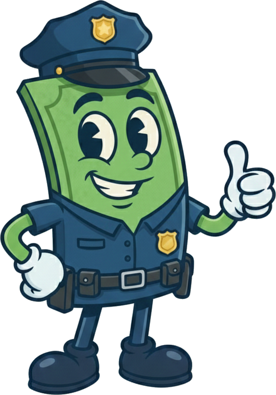 Dollar Guy giving a thumbs up